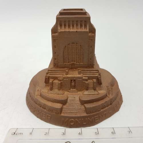 Detailed Voortrekker Monument Applied Bronze Paperweight