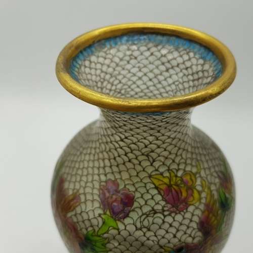 RARE!!! Antique Highly Decorative Chinese Enameled Glass Vase and Base!!!