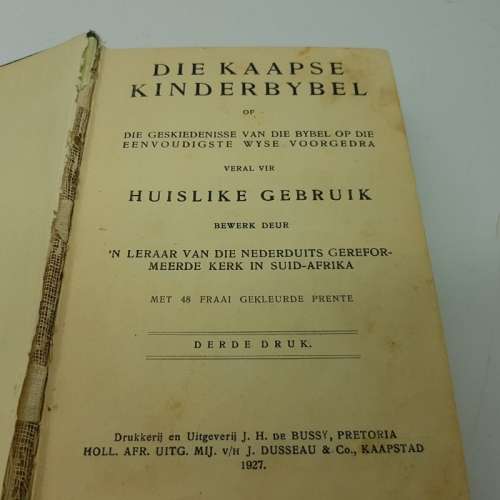 RARE!!! 1927 "Die Kaapse Kinderbybel" - Derde Druk