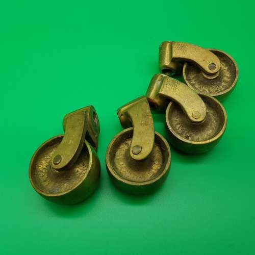 RARE!!! Vintage Solid Brass Caster Wheels!!!