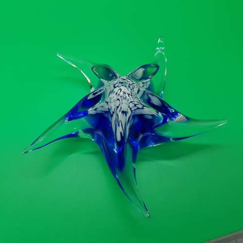 Large Hand Blown Glass Star Fish Paperweight!!!