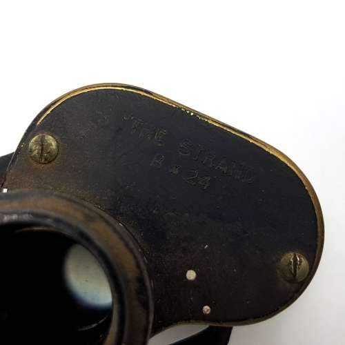 Vintage GB Vaughan Leather and Brass Binoculars (Display)
