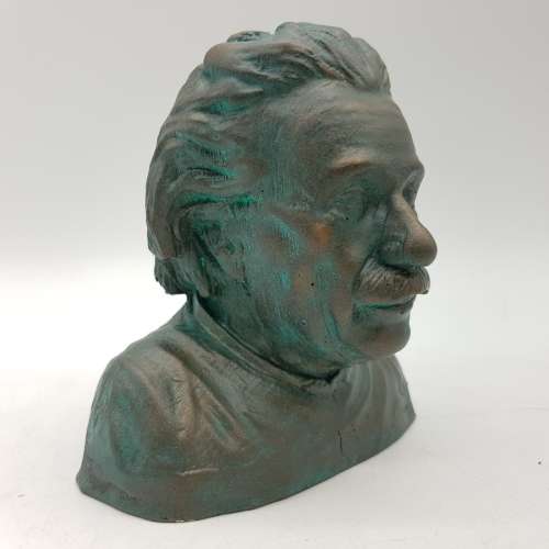 Applied Bronze Bust of Albert Einstein
