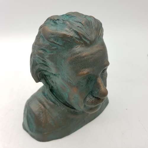 Applied Bronze Bust of Albert Einstein
