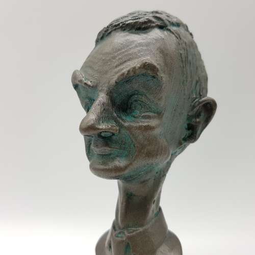 Applied Bronze Bust of Mr Bean (Rowan Atkinson)