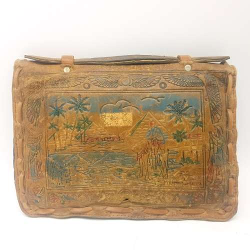 Antique Egyptian Leather Document Carry Case