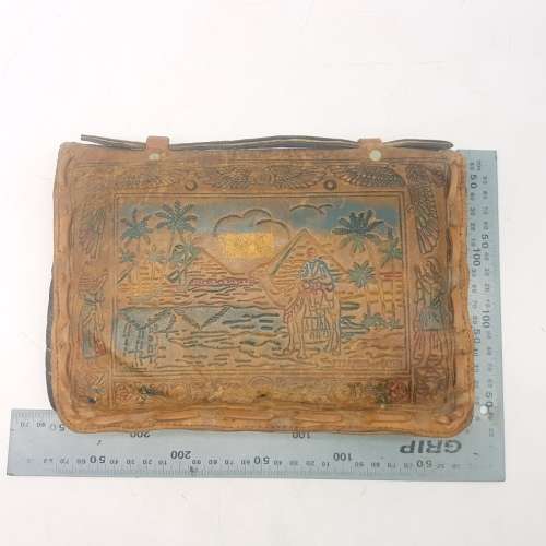 Antique Egyptian Leather Document Carry Case