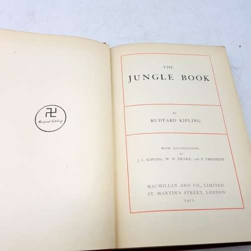 RARE!!! Antique 1911 "The Jungle Book" by Rudyard Kipling!!!