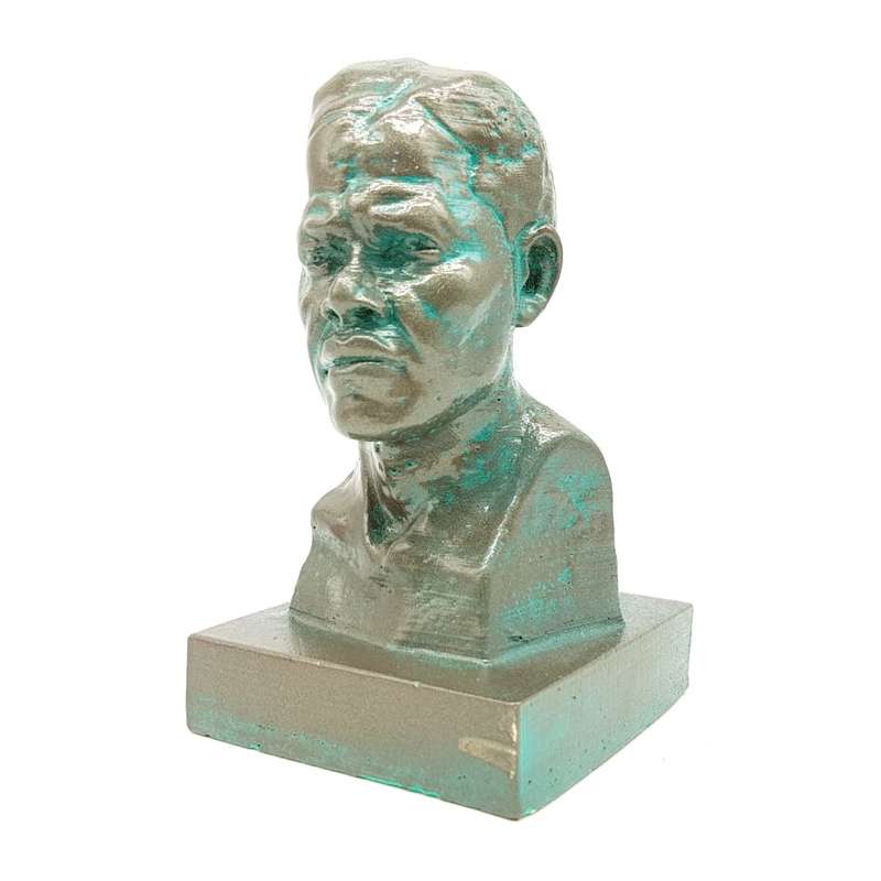 Applied Bronze Nelson Mandela Paperweight Bust