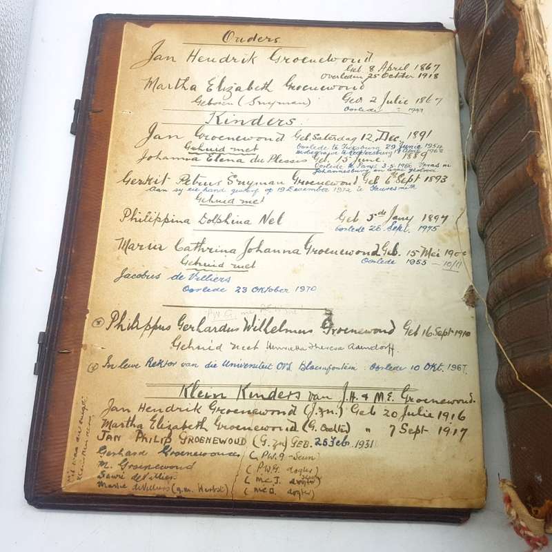 RARE!!! 1874 Large Antique Leather Bound Dutch Family "Bijbel" !!!