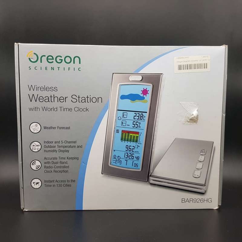 Original Boxed Oregon Wireless Weather Station (Working)
