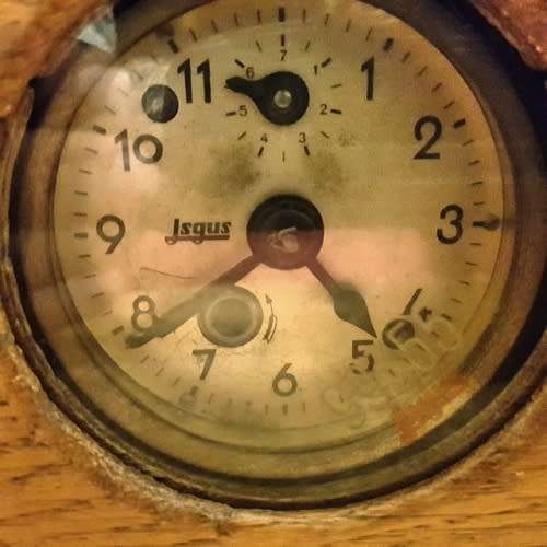 RARE!!! Original Vintage Wood Boxed Pigion Clock With Key!!!