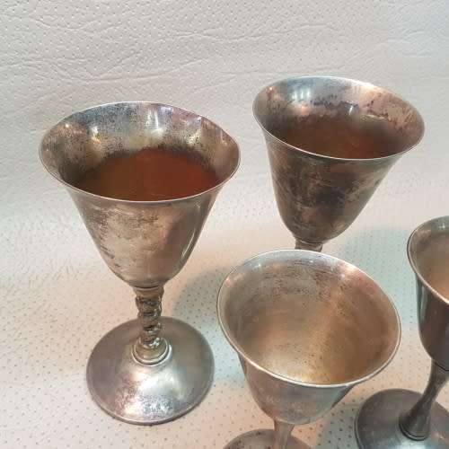 4 Original Silver-plate Goblets (Bid for 4)