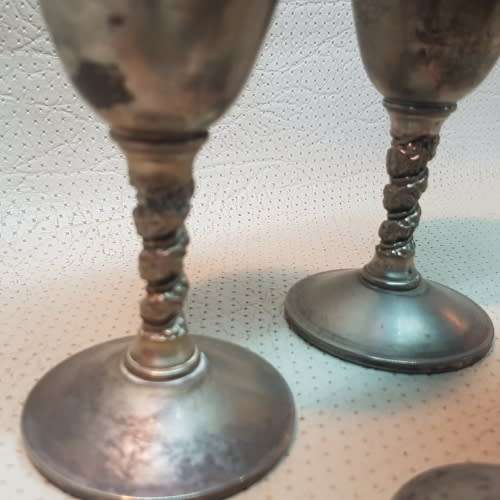 4 Original Silver-plate Goblets (Bid for 4)
