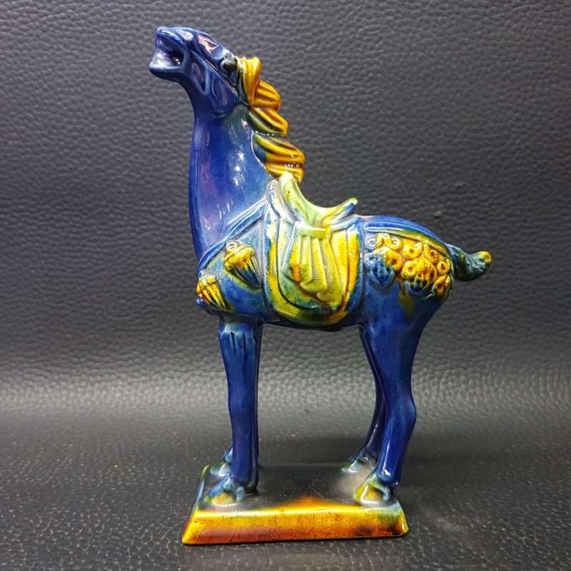 Original Glazed Porcelain Oriental Horse
