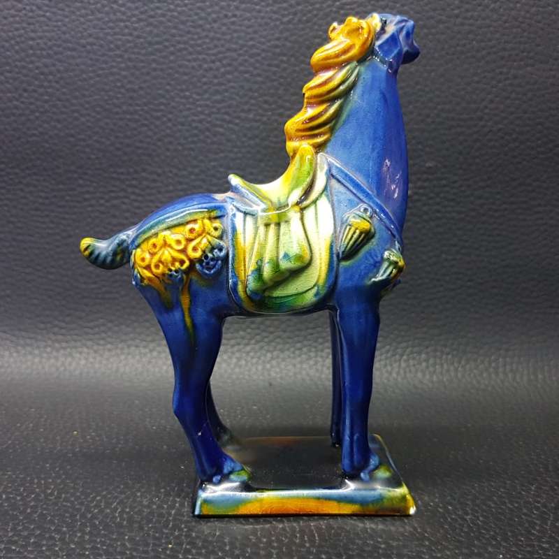 Original Glazed Porcelain Oriental Horse