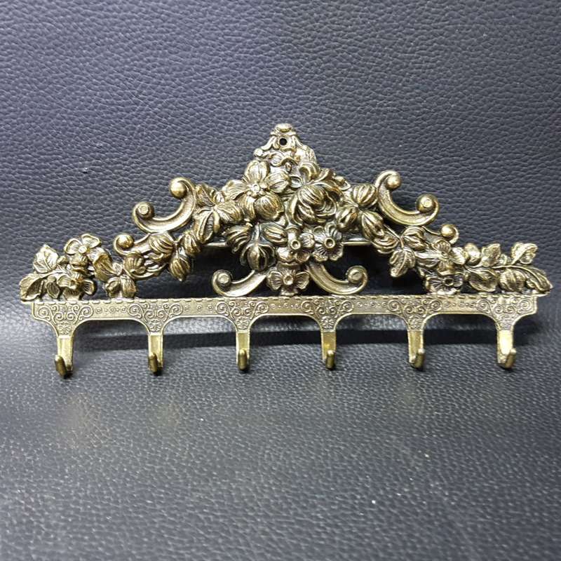 Two Highly Decorative Cast Brass Wall Hooks (Bid per Piece)