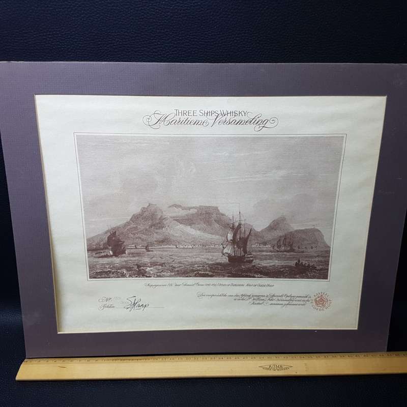 Three Ships Whisky Maritime Collection 183/300 Copperplate Print 1769-1831