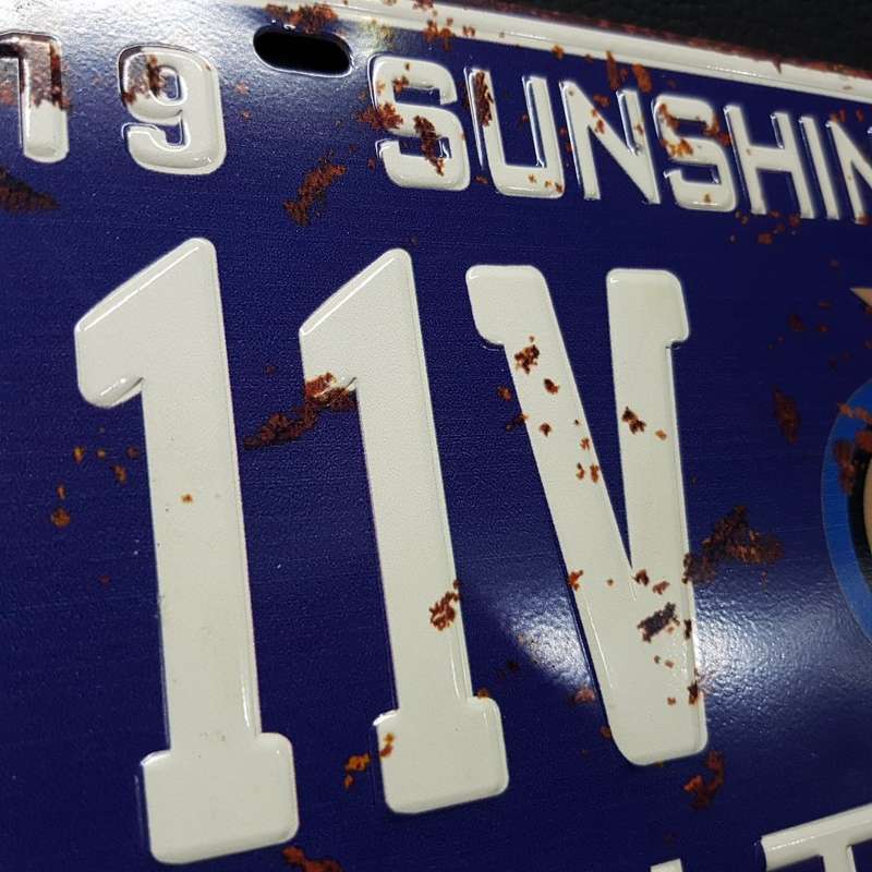 Reproduces Embossed Vintage Look Italy Number Plate!!!