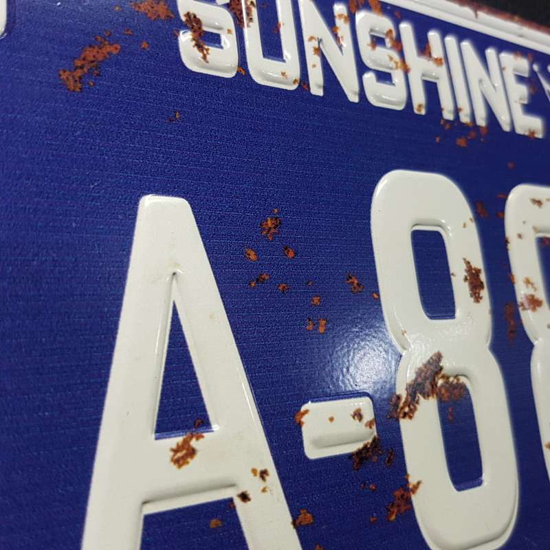 Reproduces Embossed Vintage Look Britain Number Plate!!!