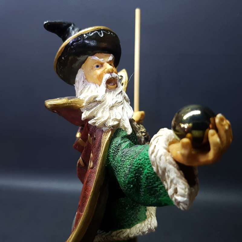 RARE!!! Large Vintage Veronese Hand Painted Resin Merlin The Wizard Statue!!!