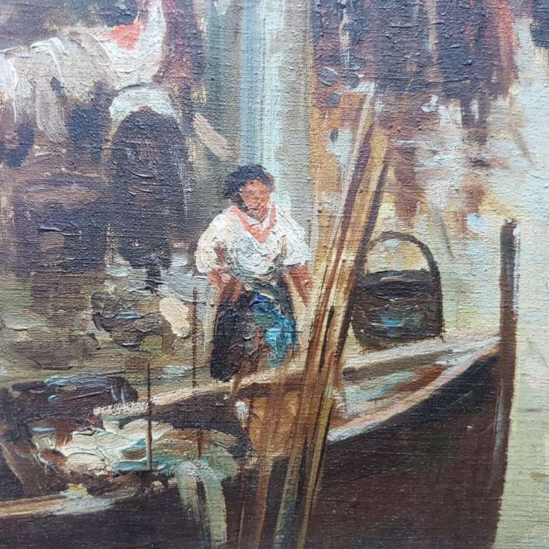 RARE!!! Large Signed D'Auria - Bay Of Naples (Oil on Canvas on Board)
