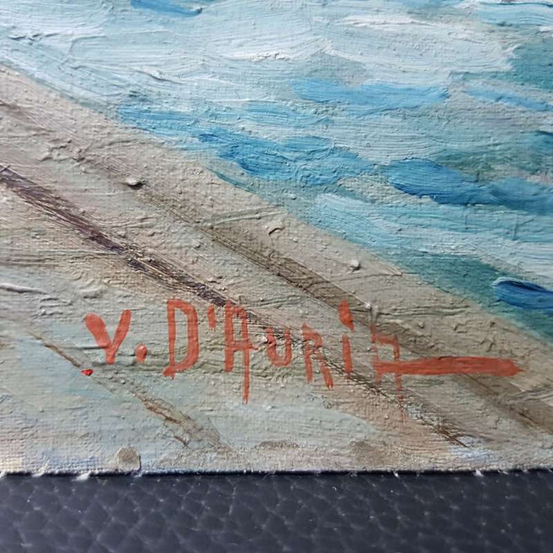RARE!!! Large Signed D'Auria - Bay Of Naples (Oil on Canvas on Board)