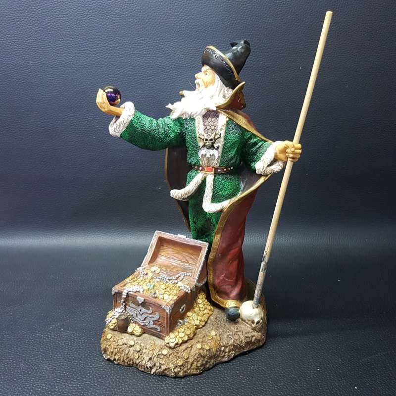 RARE!!! Large Vintage Veronese Hand Painted Resin Merlin The Wizard Statue!!!