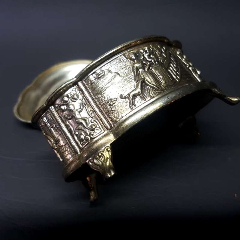 Detailed Silver Metal Trinket Box!!!