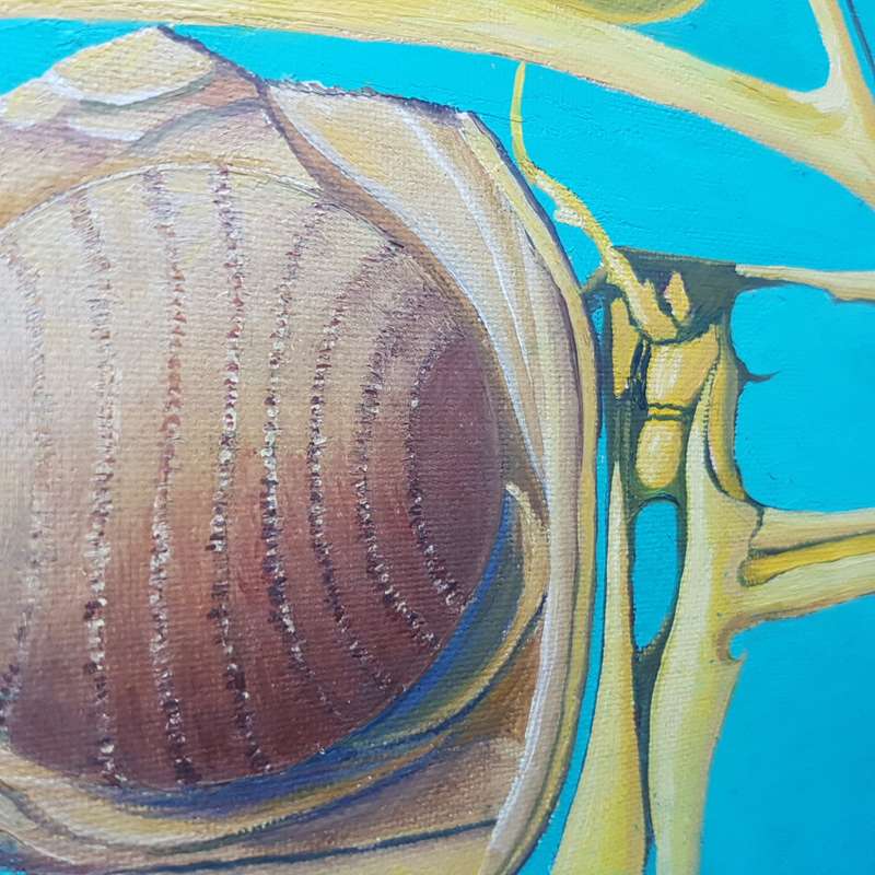 Original Unframed Hercules Els Oil on Board Abstract  (500mm x 405mm)