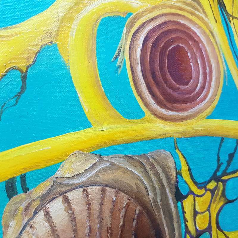 Original Unframed Hercules Els Oil on Board Abstract  (500mm x 405mm)