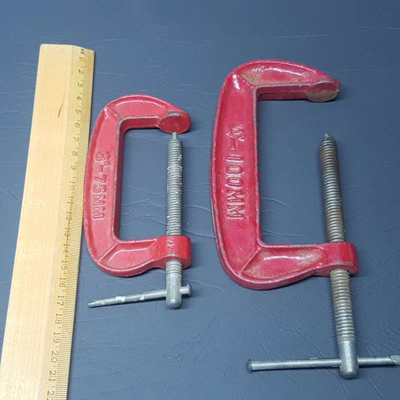 Two Cast Metal G Clamps (Bid for Both)