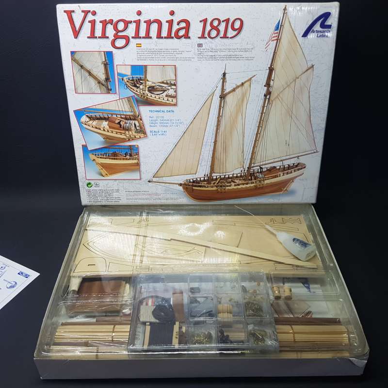 Original Sealed Boxed 1:41 Artesania Latina Virginia 1819 Model (Complete)