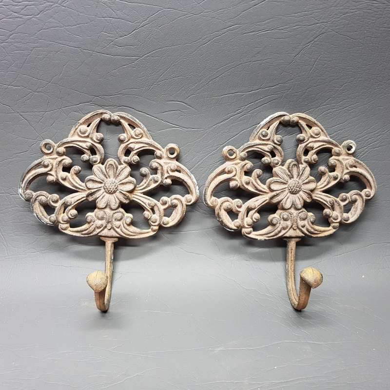 Two Cast Iron Wall Mount Clothing Hooks!!! (Bid for Both)