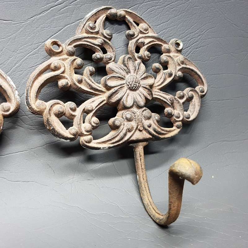 Two Cast Iron Wall Mount Clothing Hooks!!! (Bid for Both)