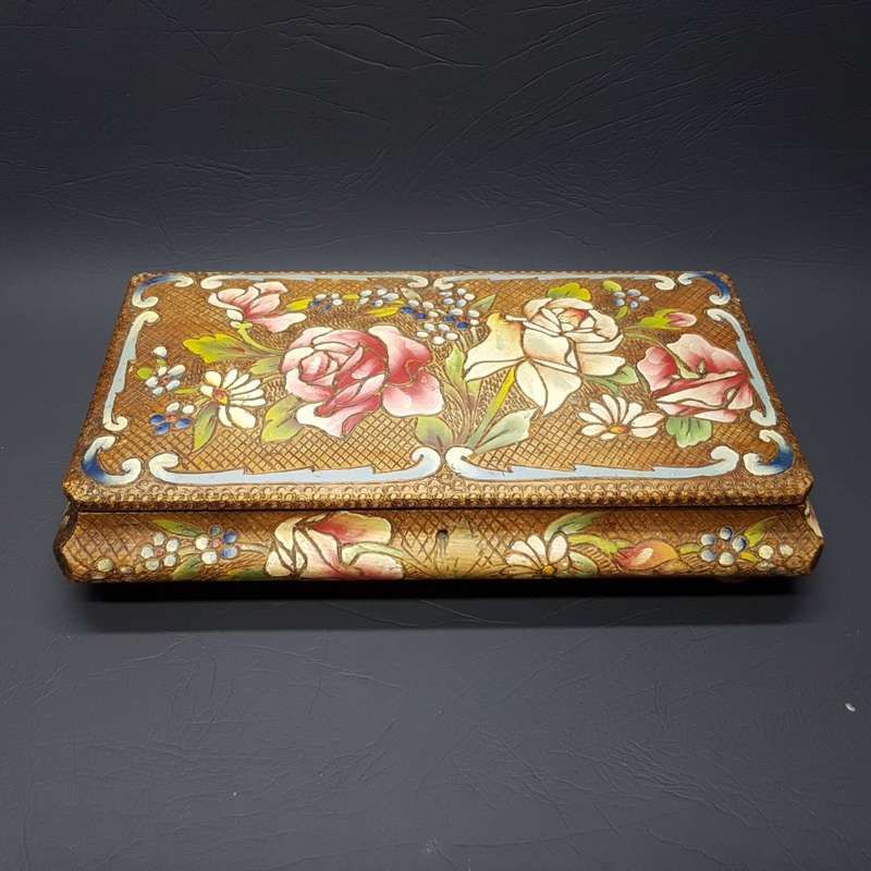 RARE!!! Detailed 1920's Art Nouveau Handcrafted Wood Jewelry Box!!!!