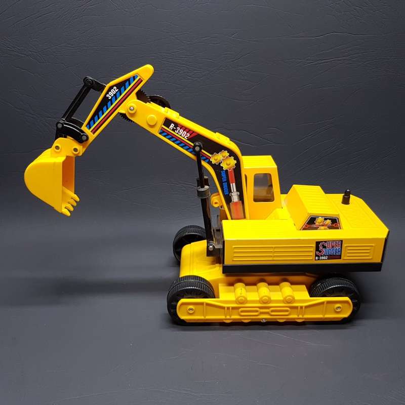 LARGE Pressed Metal and Hard Plastic Backhoe
