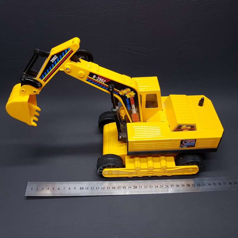 LARGE Pressed Metal and Hard Plastic Backhoe