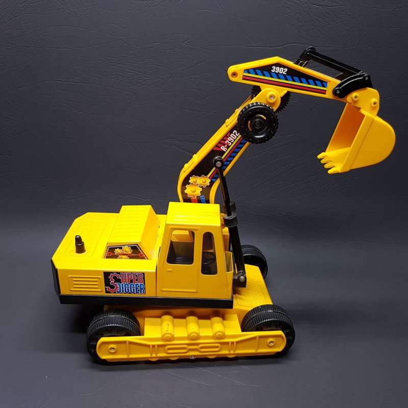 LARGE Pressed Metal and Hard Plastic Backhoe