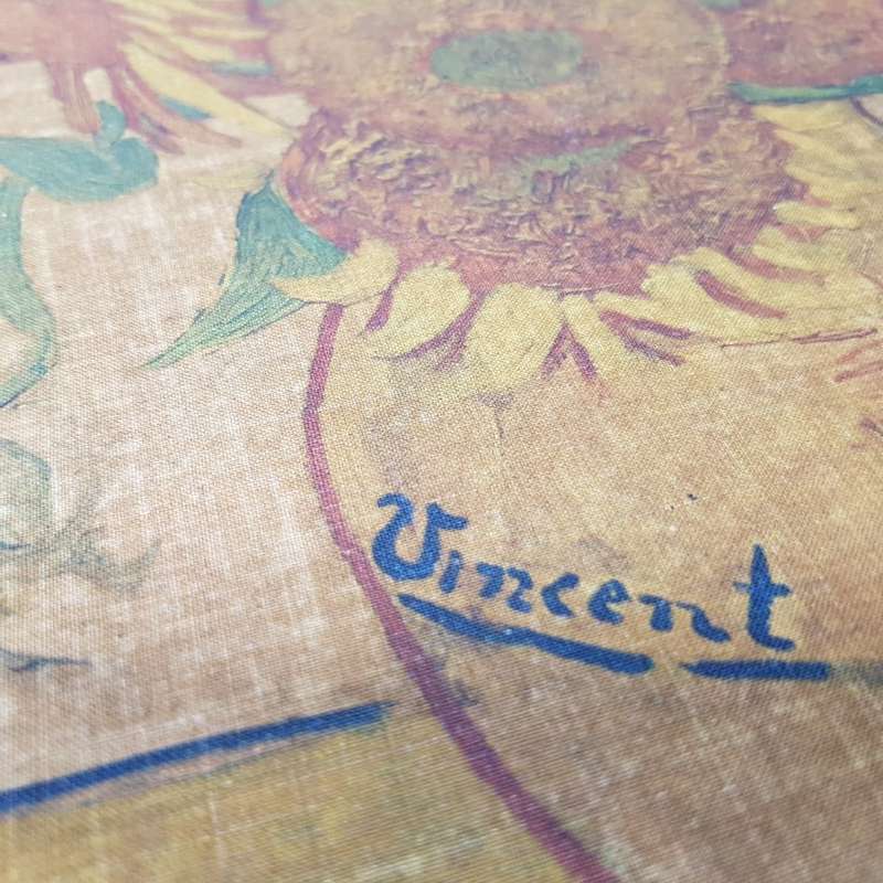 Vintage Print on Cloth Vincent van Gogh Sunflowers (480 x 380)