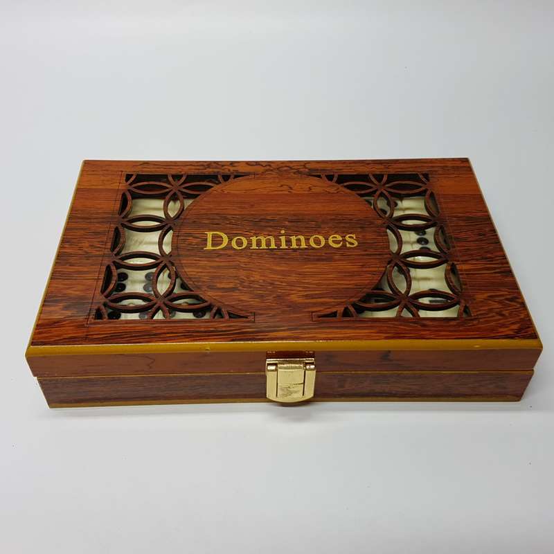 Original Vintage Wood Boxed Dominoes (Sealed)