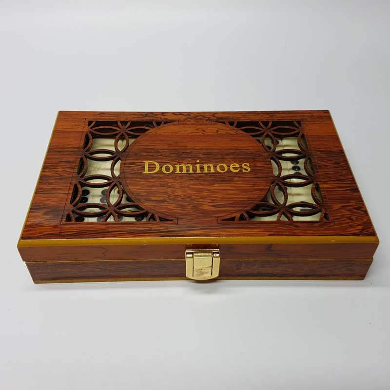 Original Vintage Wood Boxed Dominoes (Sealed)