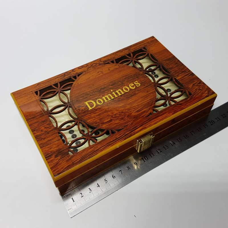 Original Vintage Wood Boxed Dominoes (Sealed)
