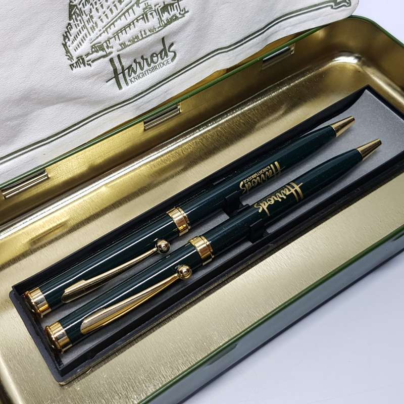 Original Harrods Lithographed Pen With Original Pen and pencil set!!!