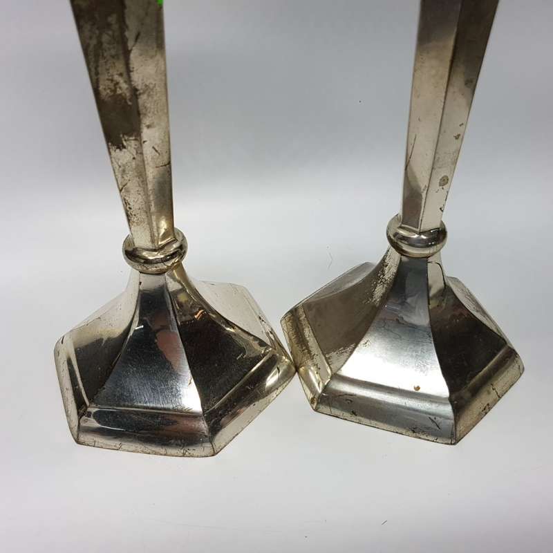 Two Large Silver-plate Candle Stands!!!