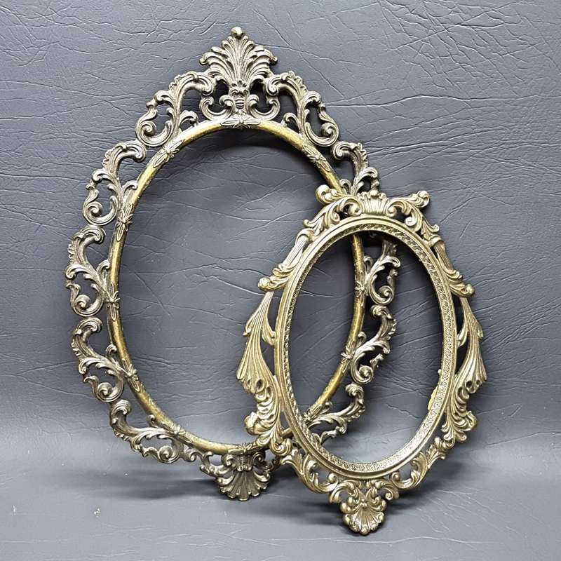 Vintage Italian Cast Brass Picture Frames (Bid for Both)
