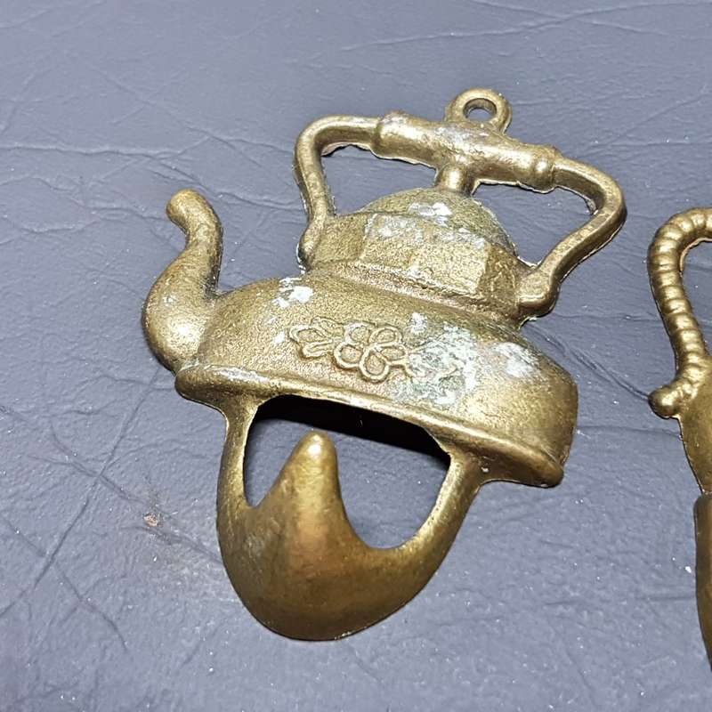 Vintage Cast Brass Kitchen Hanging Hooks!!!