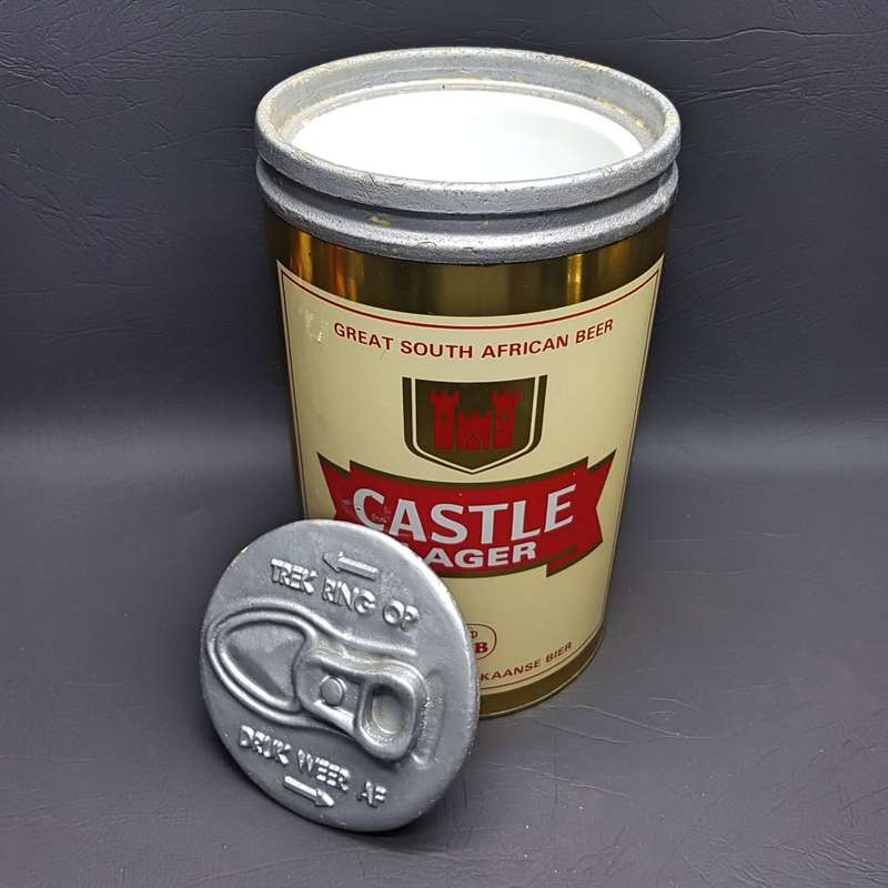 LARGE Vintage Lithographed Tin Metal Castle Ice Bucket!!!!