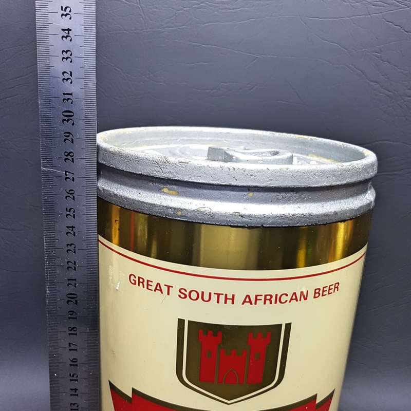 LARGE Vintage Lithographed Tin Metal Castle Ice Bucket!!!!