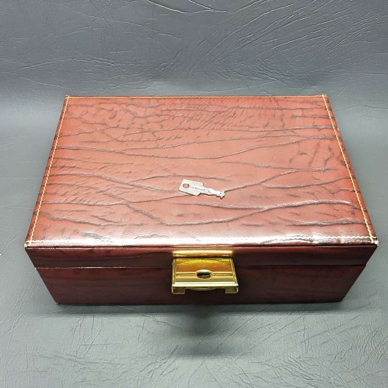 Original Leather Jewelry Box With Key!!!